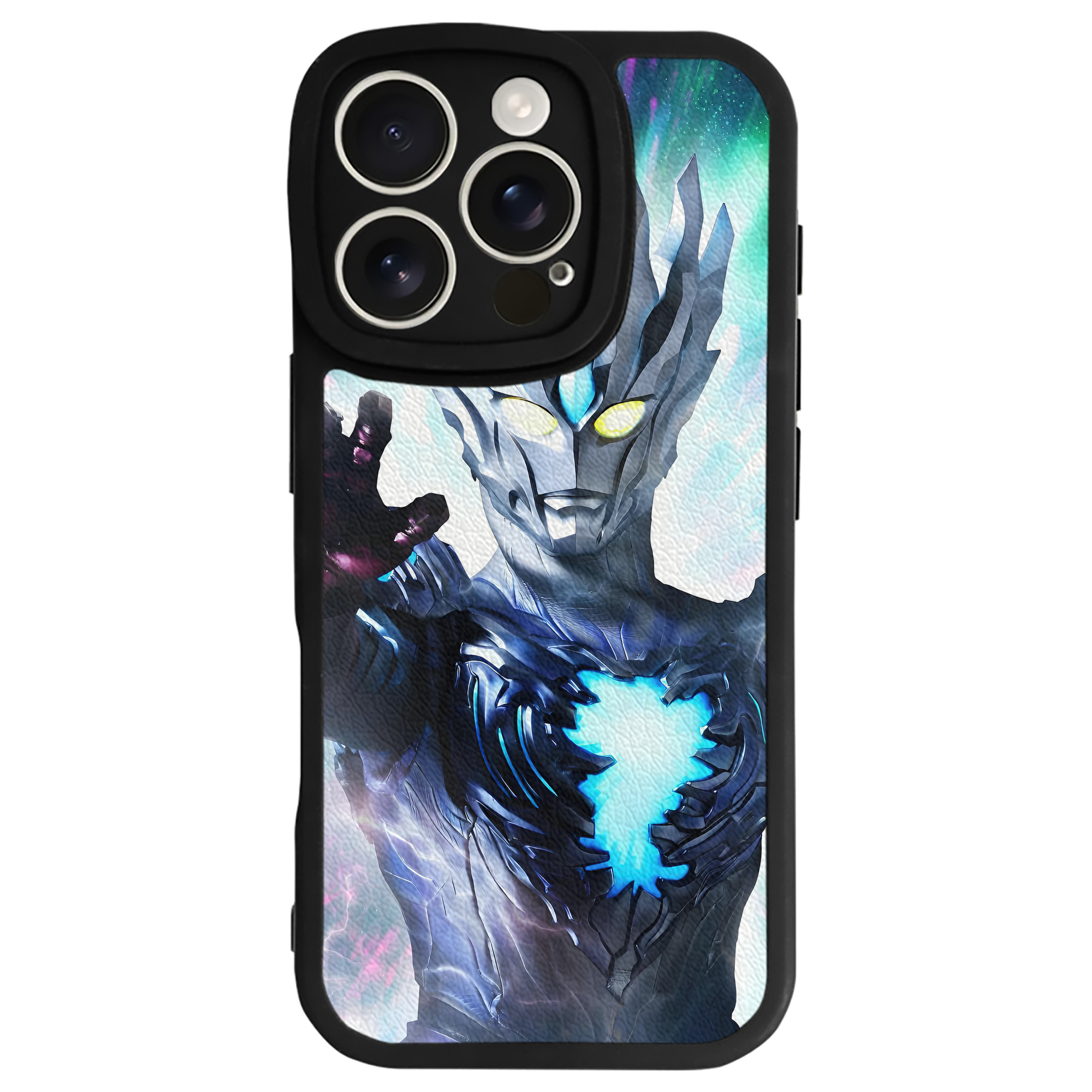 （画像用） ウルトラマン Ultraman 【iPhone 16シリーズ対応】シリコンスマホケース（レザー調） 材質：シリコン